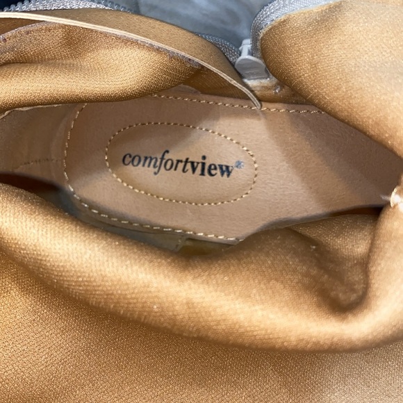 Comfortview faux suede rounded toe slouch boots, 1 inch heel 10 inch sha… - Picture 7 of 11